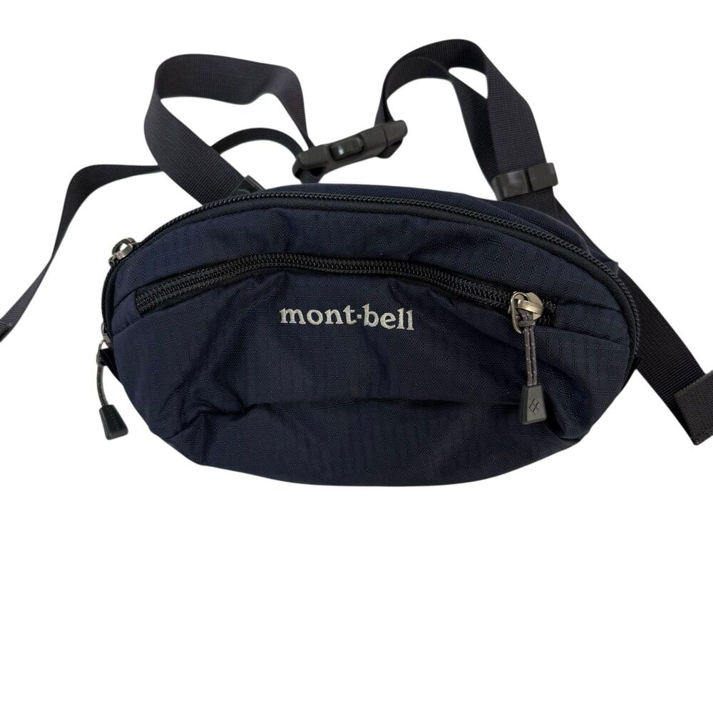 Mont-bell Pocketable Light Waist Pouch Navy Blue Nylon Fanny Pack Travel Bag